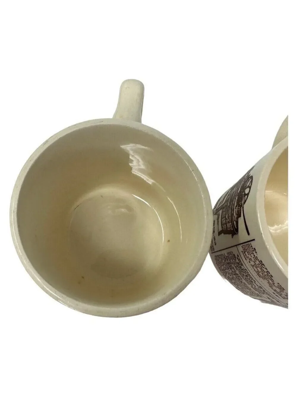 Sears Catalog Coffee Mug Cup Set Lot Vintage 1906 Advertising Ceramic Brown Gift